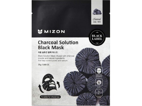 Mizon veido kaukė Charcoal Solution Black Mask su medžio anglimi 25g